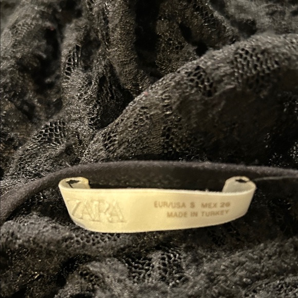 Zara Elegant Sheer Black Lace Maxi Slip Dress Lingerie Valentines Size S - Picture 14 of 16